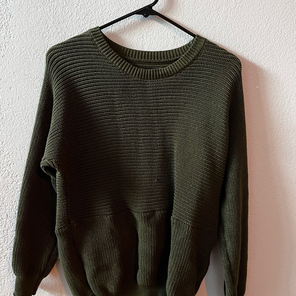Olive Green Knit Sweater